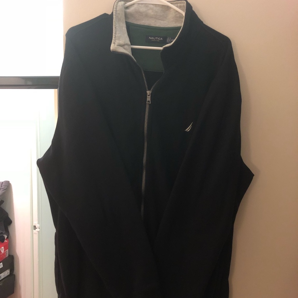Nautica black zip up sweatshirt